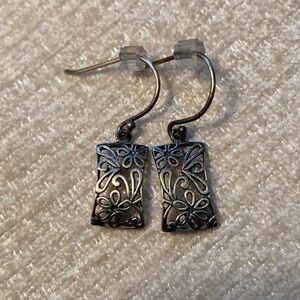 Elegant Sterling Silver Floral Earrings